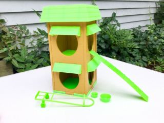 1973 Vintage Barbie Kelly Sunshine Family Pet House Tower W/accessories Rare