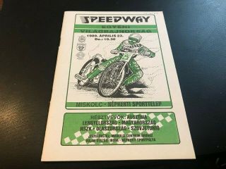 World Speedway Pairs Champs 1989 - - Programme - - Hungary - - - 23rd April 1989 - - Rare