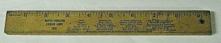 A Rare 18 " Folding Wood Ruler Sears Nc Vintage 1966 Fishing Laws Tackle Box Find