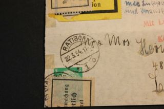 Rare 1934 Germany to US cover with 1933 Zeppelin stamp front only 5