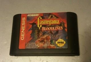 Castlevania Bloodlines,  Sega Genesis 1994,  Game Cartridge,  Vg,  Rare