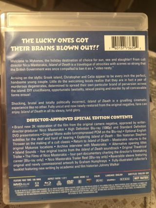 Island Of Death Blu ray Arrow Video First Pressing Rare OOP Like W/ Booklet. 2