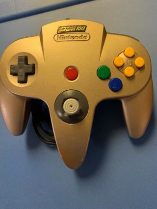 Nintendo Power 100 Gold N64 Controller Very Rare