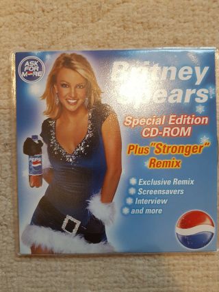 Britney Spears Stronger Pepsi Limited Edition Cd Rom Rare Collector Item