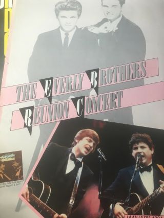 The Everly Brothers Hbo Reunion Poster Rare Promo 1984