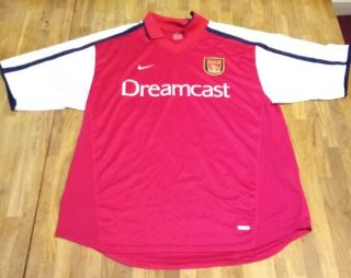 Rare Arsenal Home Shirt Xl 2000 - 2002 (nike / Dreamcast) Retro / Vintage