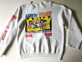 Rare Vintage 90s Rolling Stones Kshe 95 Budweiser Sweatshirt