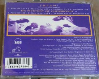 Wu - Tang Clan C.  R.  E.  A.  M.  - Cash Rules Everything Around Me 1994 USA CD RARE 8 TRKS 2