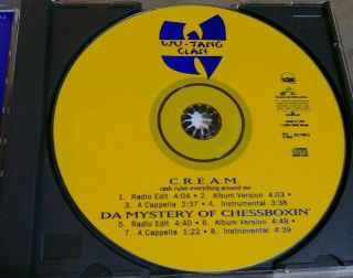 Wu - Tang Clan C.  R.  E.  A.  M.  - Cash Rules Everything Around Me 1994 USA CD RARE 8 TRKS 3