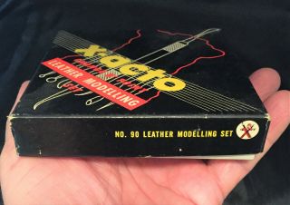 Rare Vintage 1950s X - ACTO Leather Modelling Set No.  90 Craft Holster Sheath belt 2