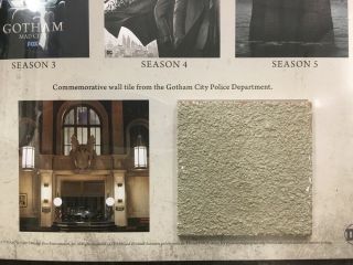 GOTHAM 2019 POSTER WITH EXCLUSIVE WALL TILE FROM THE POLICE STATION – RARE 5
