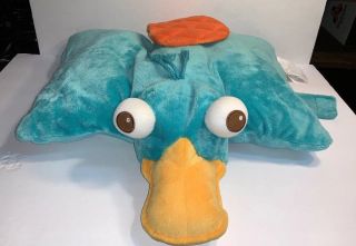 Disney Parks Authentic Rare Perry The Platypus Pillow Pet Phineas Ferb Plush