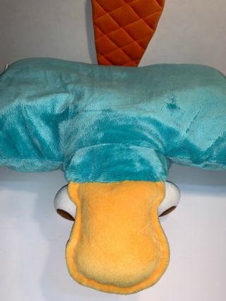 Disney Parks Authentic RARE Perry The Platypus Pillow Pet Phineas Ferb Plush 3
