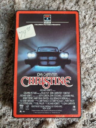 Christine 1984 Stephen King Betamax Beta Very Rare Horror