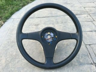 Bmw E30 Oem Sport Steering Wheel 3 Spoke Rare E24 E28 E32 E34 Leather