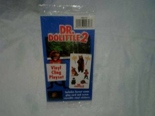 2001 Dr.  Dolittle 2 Vinyl Cling Playset,  Rare,  Animals,  Bear,  Monkey,  Beaver