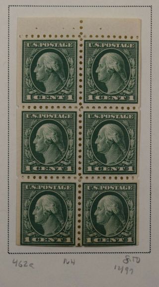 Two Rare U.  S.  Postage Stamp Booklet Panes,  issue of 1916 2