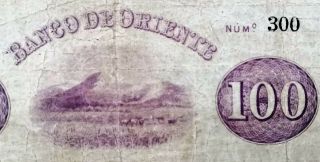 Rare Banknote 100 Pesos March 05.  1900 Colombia Banco De Oriente Vg - F Pick S701