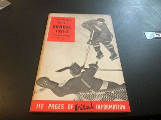 Ice Hockey World - - Annual - - - 1951 - 52 - - Rare