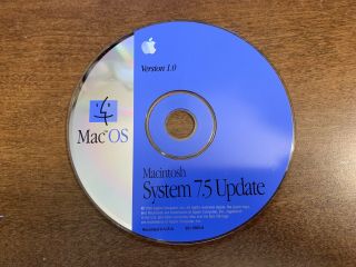 Mac Os Macintosh System 7.  5 Update 1.  0 1995 Cd Rare
