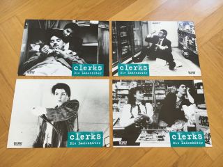 Kevin Smith Clerks German Lobby Card Set Of 4 Complete Rare