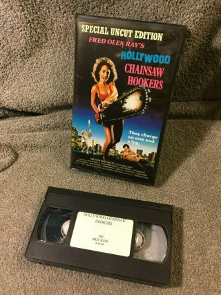 Rare Vintage " Hollywood Chainsaw Hookers " Vhs 1992