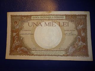 Rare Romania Very Large Banknote 1000 Lei 25 - 06 - 1936 Pick - 44