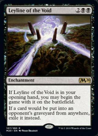 Mtg Magic: The Gathering Core 2020 Leyline Of The Void Rare X2 Two Copies