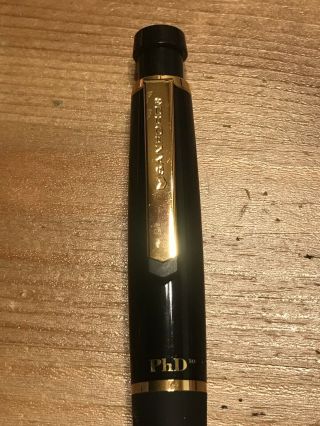 Sanford PhD Retractable Gel Pen - Black and Gold.  RARE.  No Ink Barrel 2