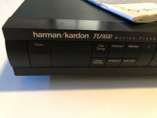 Harman / Kardon TU9600 TUNER Flagship Active Tracking AM/FM - Rare Twin Antennas 3