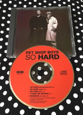 Pet Shop Boys - So Hard Rare Usa Cd Single