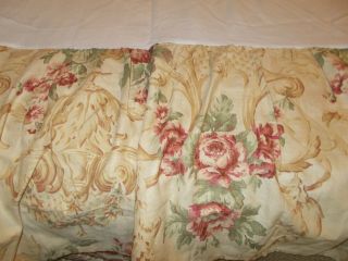 Rare Ralph Lauren Grosvenor Square Floral Queen Linen Look Bed Skirt 15 " Ln