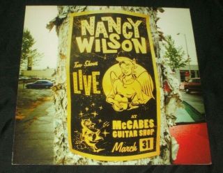 Nancy Wilson Of Heart Live At Mccabes Rare In Store Promo Poster Flat 1999