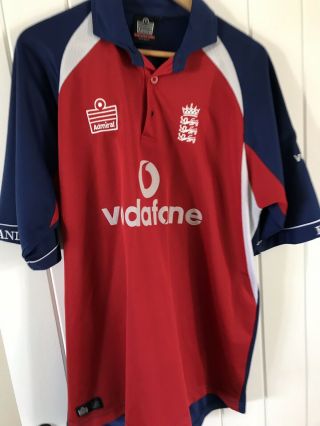England One Day Cricket Shirt Size XL - Admiral Vodafone Rare Vintage Retro 2