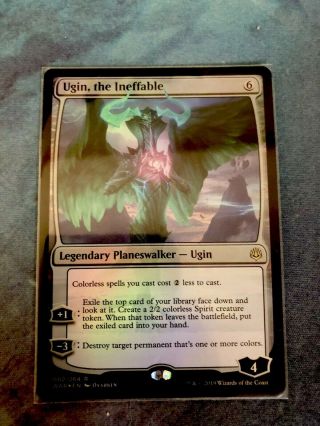 X1 Foil Ugin,  The Ineffable Mtg Magic The Gathering War Of The Spark 002/264 R