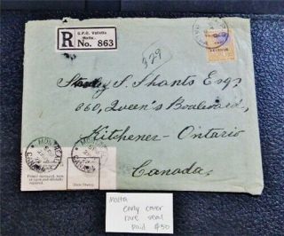 Nystamps British Malta Stamp Early Cover Rare Seal Paid: $50
