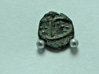 Rare Byzantine Coin Maurice Tiberius,  582 - 602ad.  Carthage.  Ae Nummus,  8.  5mm;0.  42g.  Vf