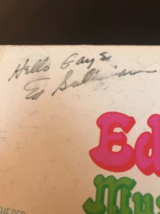 Ed Sullivan Signed Autographed LP “Music Of Christmas” JSA Rare 2