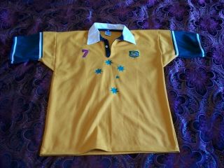 Vtg 2003 Irb Australia Rugby World Cup 7 Jersey Size Xl Rare