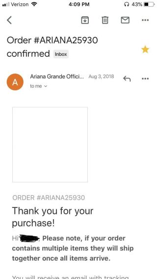 Ariana Grande Hand Signed Sweetener Lithograph Rare 5