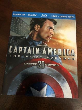 Captain America: The First Avenger (blu - Ray).  Rare.  Slipcover