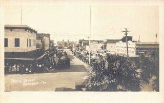 Fl 1900’s Very Rare Florida Koons Real Photo Early Main Street In Sarasota,  Fla