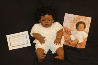 Annette Himstedt Barefoot Babies " Mo " A Rare Life Like Real Hair Artist Doll