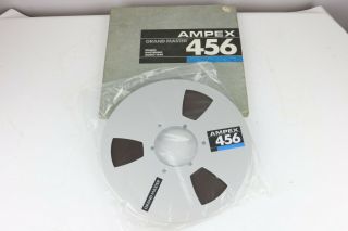 Rare Ampex 456 Grand Master 10.  5” Metal Reel With 1/4 " Tape -