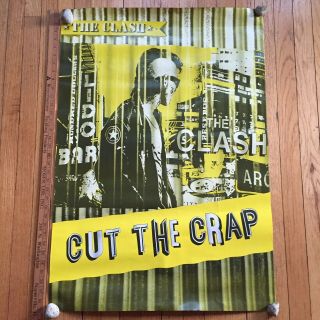 The Clash " Cut The Crap " 1985 Vintage 24 X 36 Poster Rare Htf