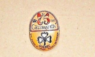 Rare Girl Guides Of Canada Quebec Pin - 75th Celebration 1985