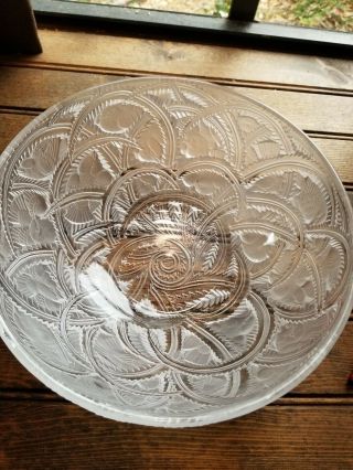 Lalique Crystal Bowl Signed - Authentic BIRD DESIGN - STUNNING RARE 2