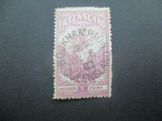 Queensland Stamps Stamps: Rockhampton Postmark Rare - Post (d236)