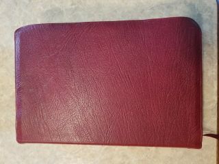 Rare Nasb Side Column Reference Bible Red Letter Cowhide Leather 1977