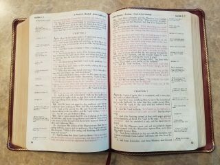 Rare NASB Side Column Reference Bible Red Letter Cowhide Leather 1977 6